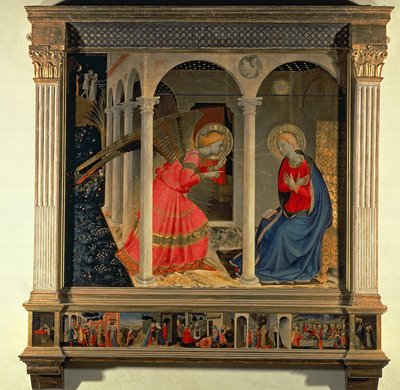 De annunciatie (Cortona altaarstuk), c.1438 door Fra Angelico